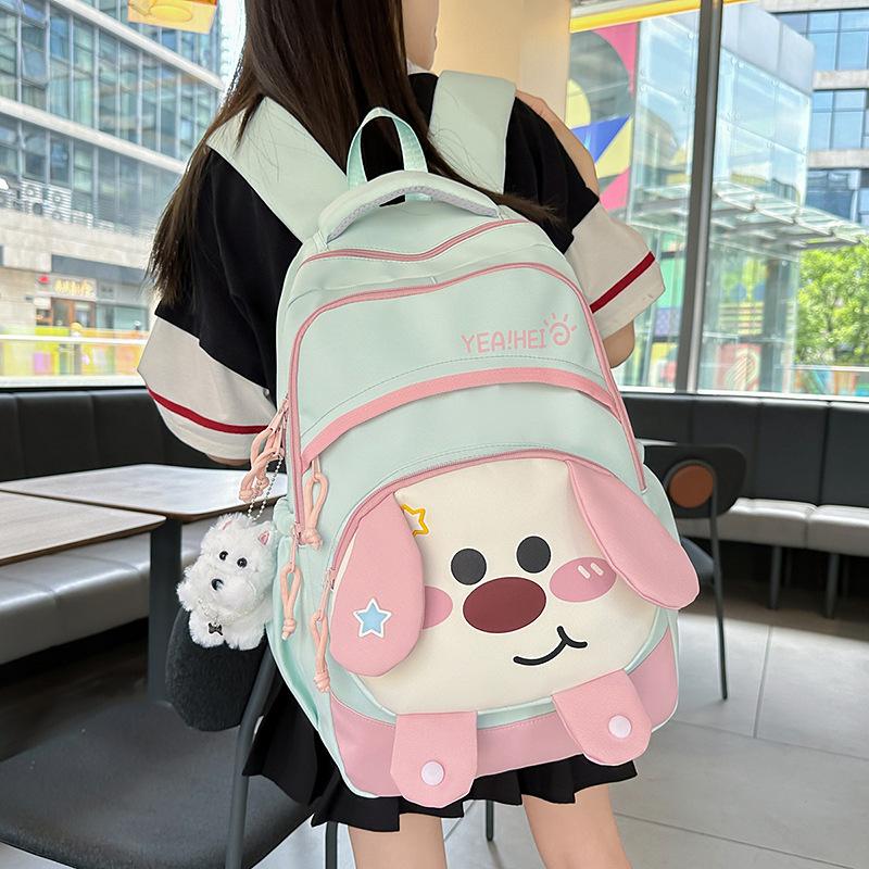 New Japanese ins high value fresh and sweet original style cute dog backpack female spine large capacity backpack