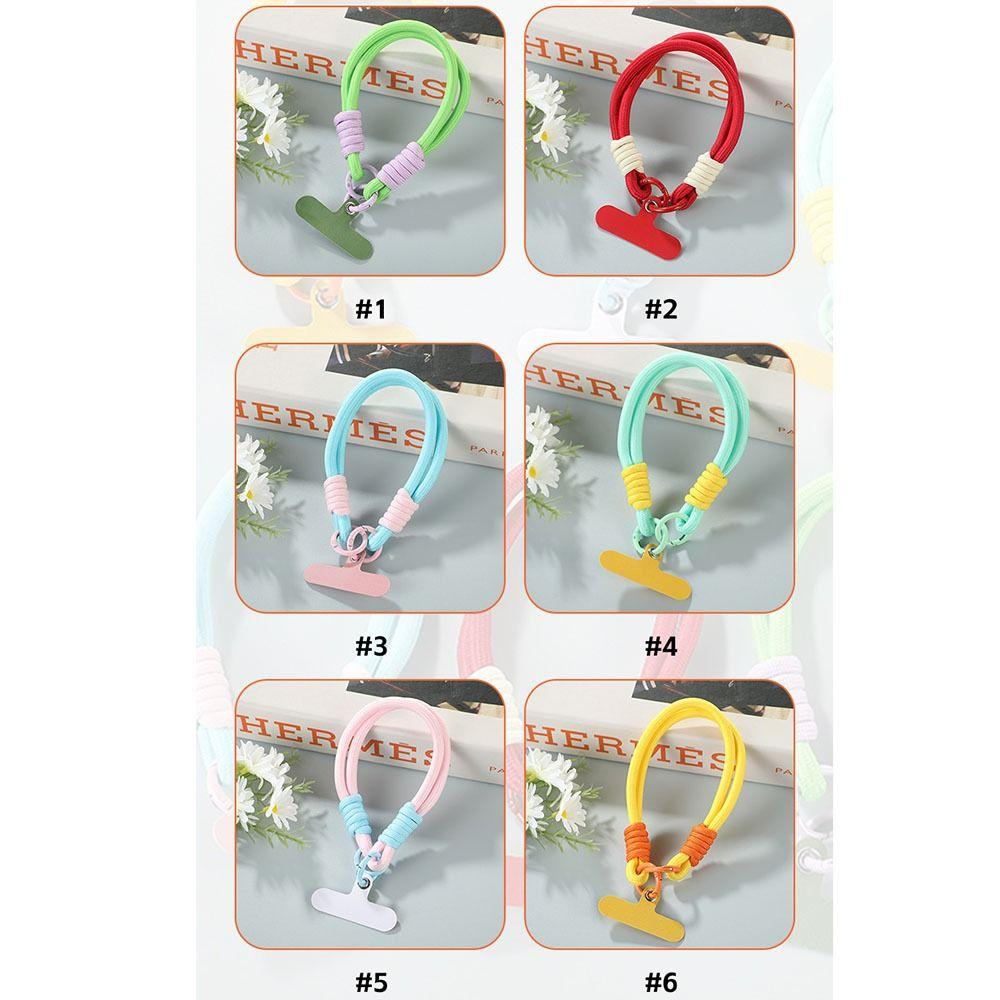 Woven Candy Colors Phone Chain Dacron Cellphone Anti-Lost Lanyard Phone Wrist Straps  Car Key