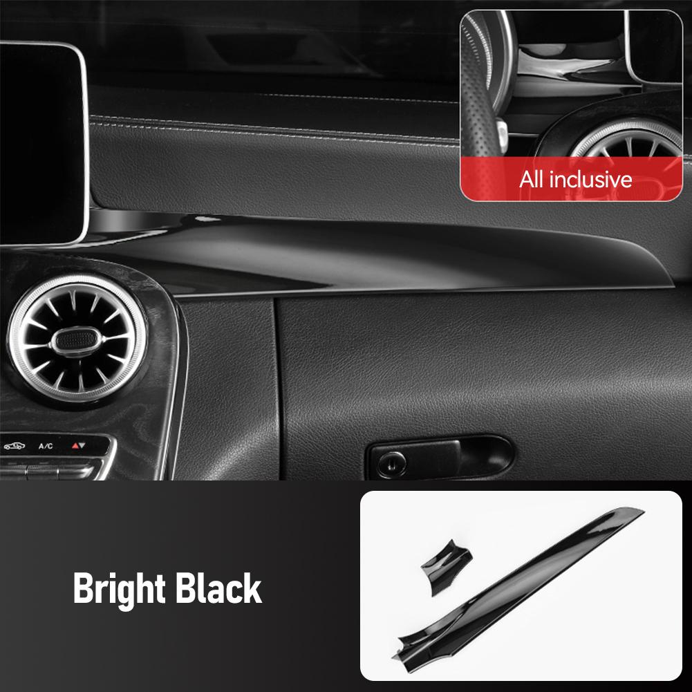 2 Stücke Auto Carbon Fiber Texture Mittelkonsole Armaturenbrett Panel Schutzhülle Abdeckung Trim Für Mercedes Benz 15-21 C W205 16-21 GLC X25