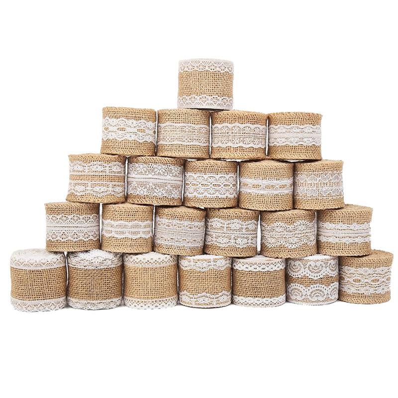 Leinen Spitze Bandbreite Hanfseil Streifen Dekoration Kindergarten Ring Spitze Leinen Rolle Handgefertigt DIY Material Zubehör