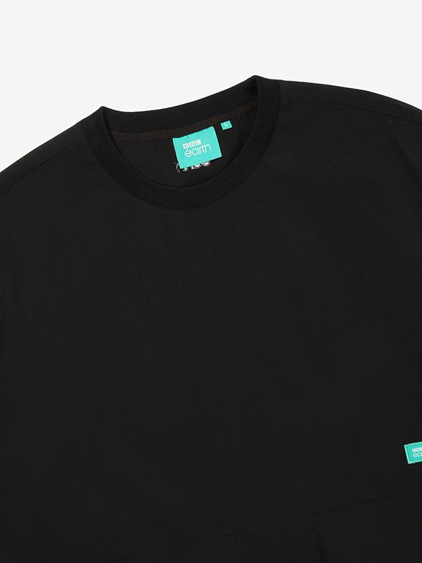 BBC EARTH Ripstop Woven Sweatshirt_Black