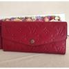 Used Louis Vuitton red long wallet