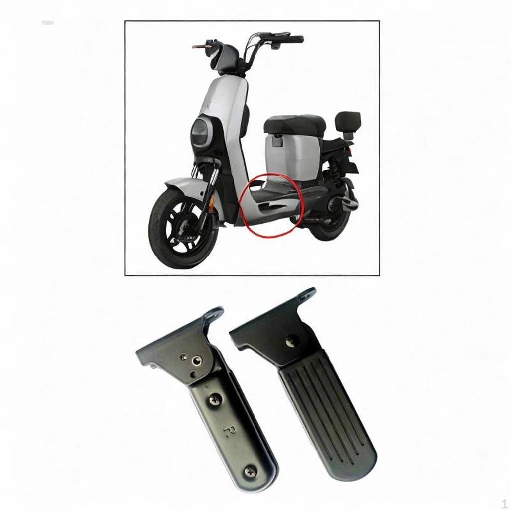 2 Pieces Ebike Front Pedals Scooters Footrests Non Slip Sturdy Versatile Lightweight Foot Pegs