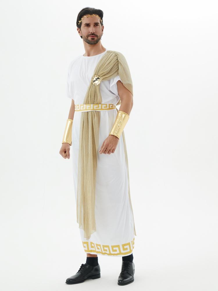 Halloween Cosplay Ancient Greek Gods Zeus Costumes Adult King of Rome Carnival Stage Show Role Play Party Dress