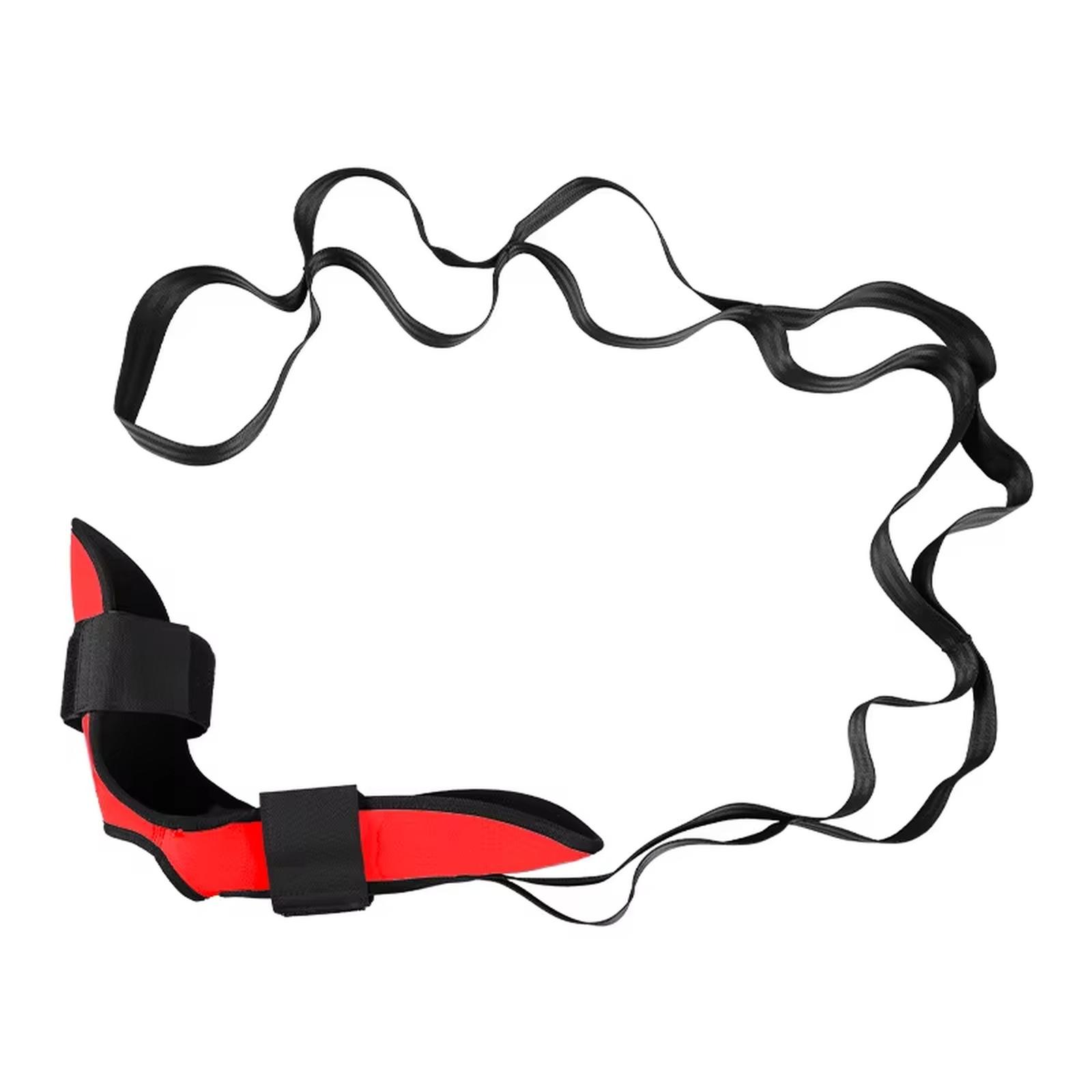 

Yoga Stretch Strap with Adjustable Loops for Flexibility and Range of Motion Support Foot Ankle Joint Correction and Muscle Rehabilitation one size червоний