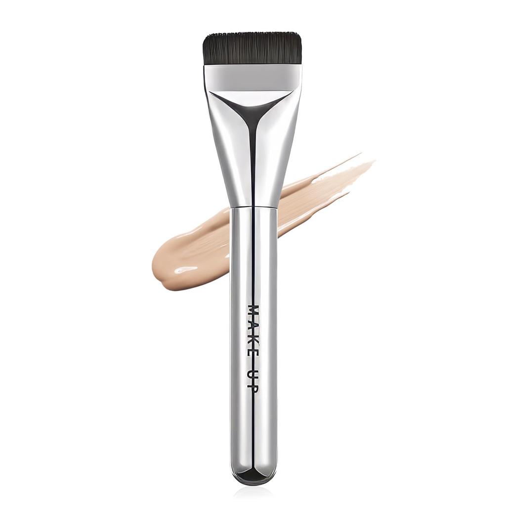 Qin Derdom Foundation Makeup Ideal for Liquid Concealer Gentle On Cosmetic Brush Brush, Flat, Ultra-Fine, Brush, Foundation, Brush, Skin,