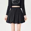 2025 Spring/Summer Women's Versatile Solid Color A-line Bud Skirt with Elastic High Waist