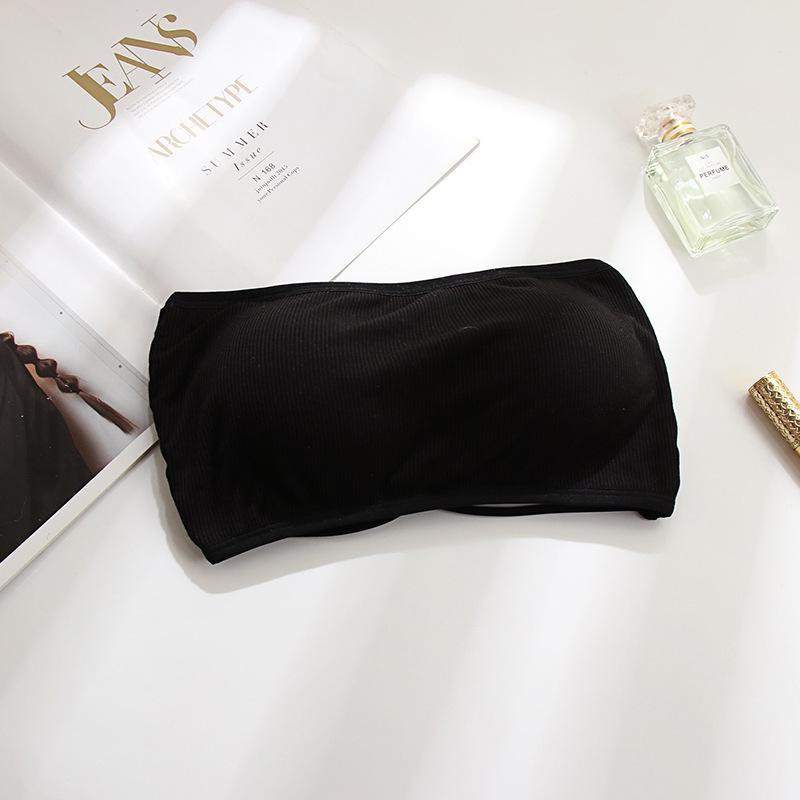 Women's Strapless Bandeau Bra with Criss-Cross Back - Anti-Exposure, Breathable, and Thin with One-Piece Chest Pad