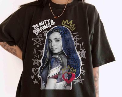 Descendants 2 Evie Collage Beauty and Brains TShirt WDW Magic Kingdom Land Family Vacation Holiday Gift