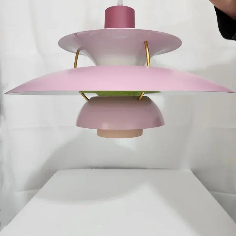 

Датский дизайн, железный подвесной светильник E27 LED, люстра, скандинавский цветной зонт, лампа для обеденного стола, потолочный декор для кухни, подвесной светильник Dia40cm&changeable