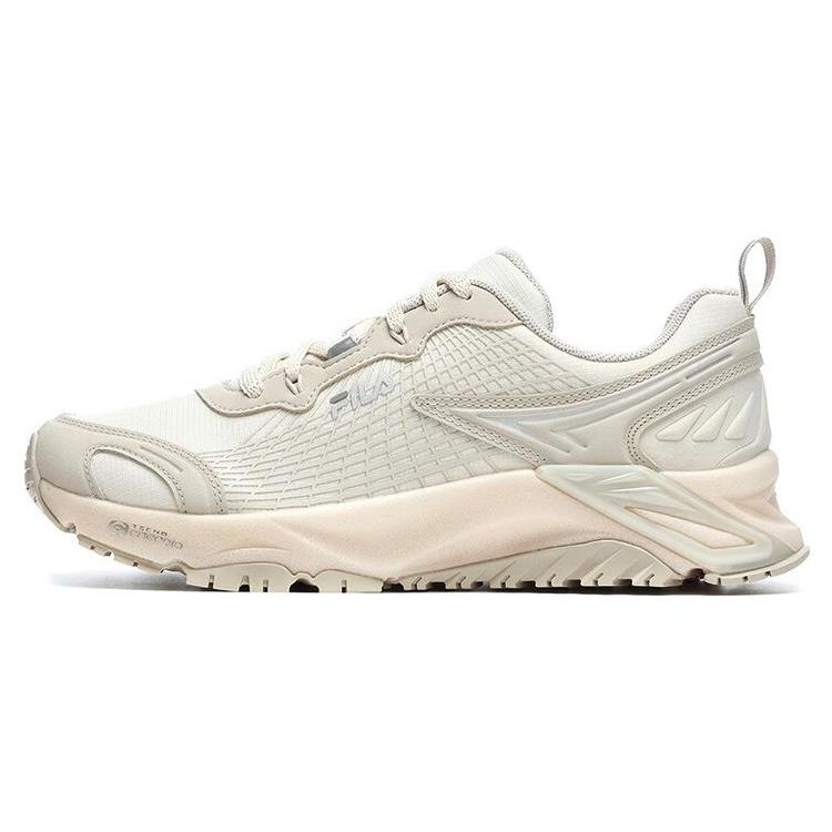 FILA Lynx Comfortable Fabric Leather Low-Top Casual Running Shoes Women sneaker Beige A12W241205FAW