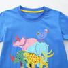 Summer new boys' short-sleeved T-shirt animal cartoon print children's round neck top