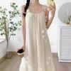 Summer New French Niche Design Embroidered Sweet and Gentle Style Slip Dress, Wholesale Tie-dye