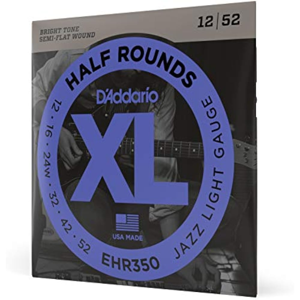 D Addario Daddario Струны для электрогитары 403 Нержавеющая сталь Полукруглые Jazz Light .012-.052 EH...