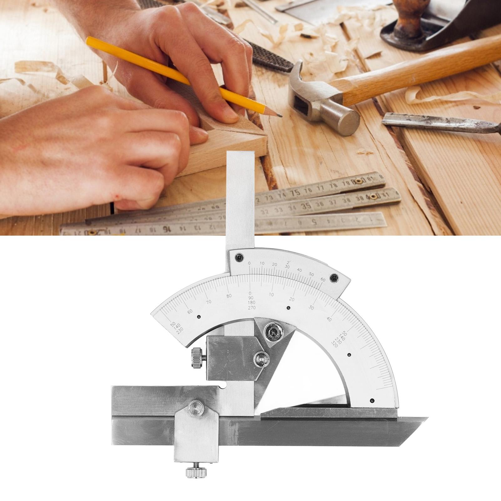 Vernier Hoekmeter 0‑320 graden    Fijnafstelling Hoekzoeker Houtbewerking Meetlat