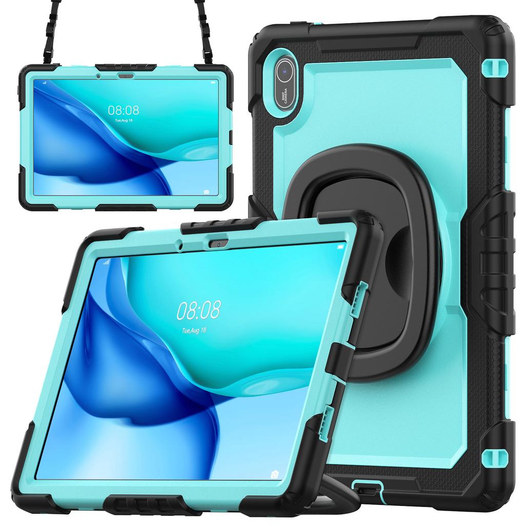 For Huawei MatePad SE 11 Kickstand Case PC + Silicone Tablet Cover with Shoulder Strap