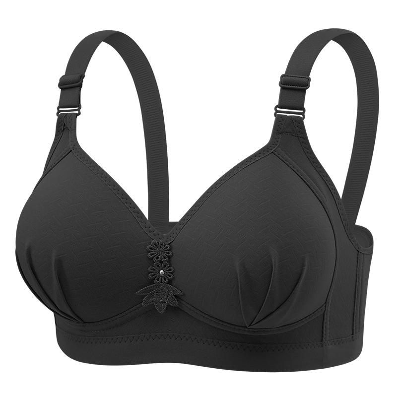 Women Large Size Bra Gathered Lifting Breast Middle-aged Mother Back Underwear Bra
