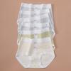 Women's Spring and Summer Lace Cotton Color Yarn 10A Anti Bacterial Mid Waist Briefs