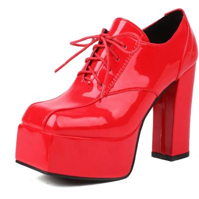 Fashion Sexy Platform Women's High Heels Shoes Spring Pumps Black White Red Heeled Party Wedding Shoes Female Large Size 44 45 48
