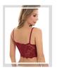 Plus Size Floral Lace Backless Strapless Sports Bra Camisole for Women - Anti-exposure Vest