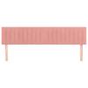 Headboard In Pink 200 X 5 X 78 88 Cm Velvet