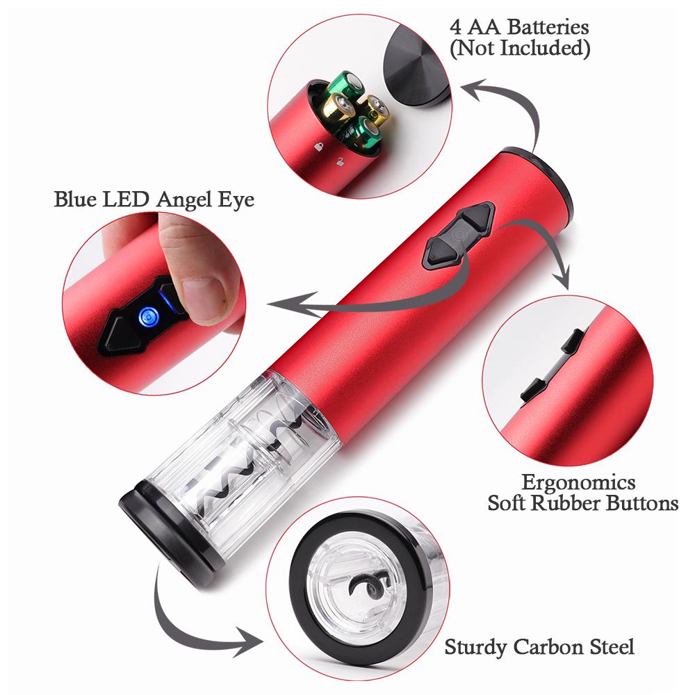 Electric Wine Opener, Battery Operated Wine Bottle Openers with Foil Cutter, for Wine Lovers Kitchen Party Bar Wedding
