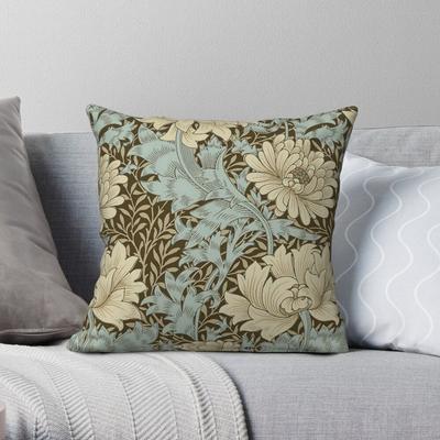 William Morris Floral Art Square Pillowcase Polyester Linen Velvet Printed Zip Decorative Throw Pillow Case Home Cushion Cover