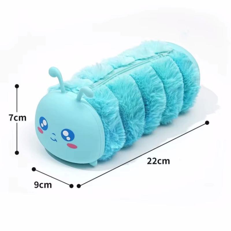 Cute Cartoon Plush Pencil Case Multi-Function Storage Large-Capacity Stationery Box Cosmetic Bag