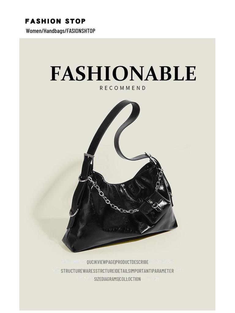 2025 Simple Underarm Bag: Large Capacity, All-match Fashion, Casual Commuter Shoulder Tote for Spring & Summer