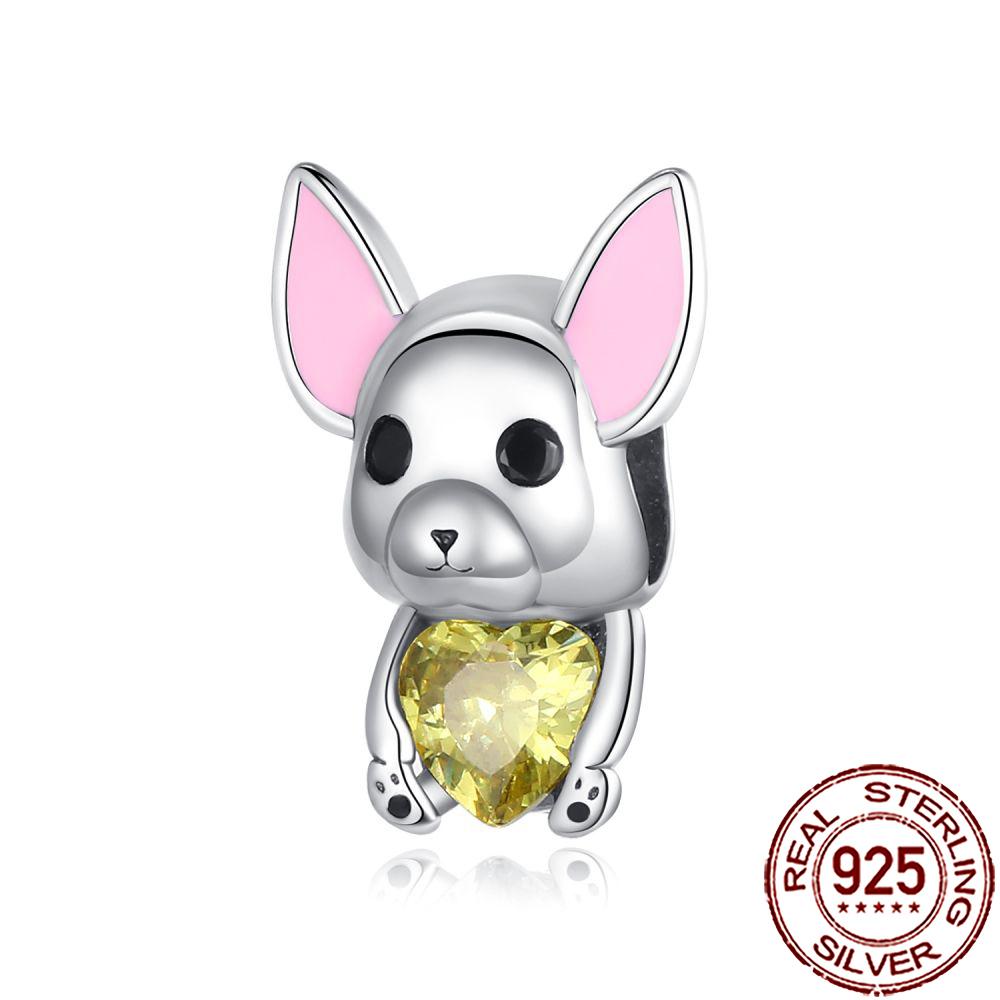 New Charms Copper Cat Dog Flamingo Chameleon Axolotl Animal Beads Fit Bracelet Necklace Women Diy Jewelry