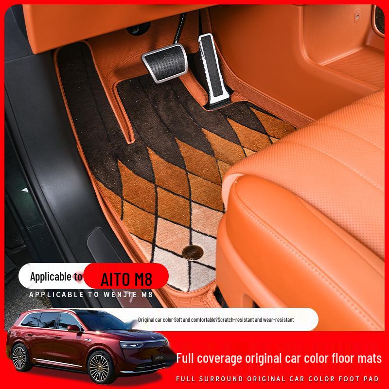 AITO M8 Floor Mats: Premium Aviation Soft Padding for Complete Interior Decoration and Protection