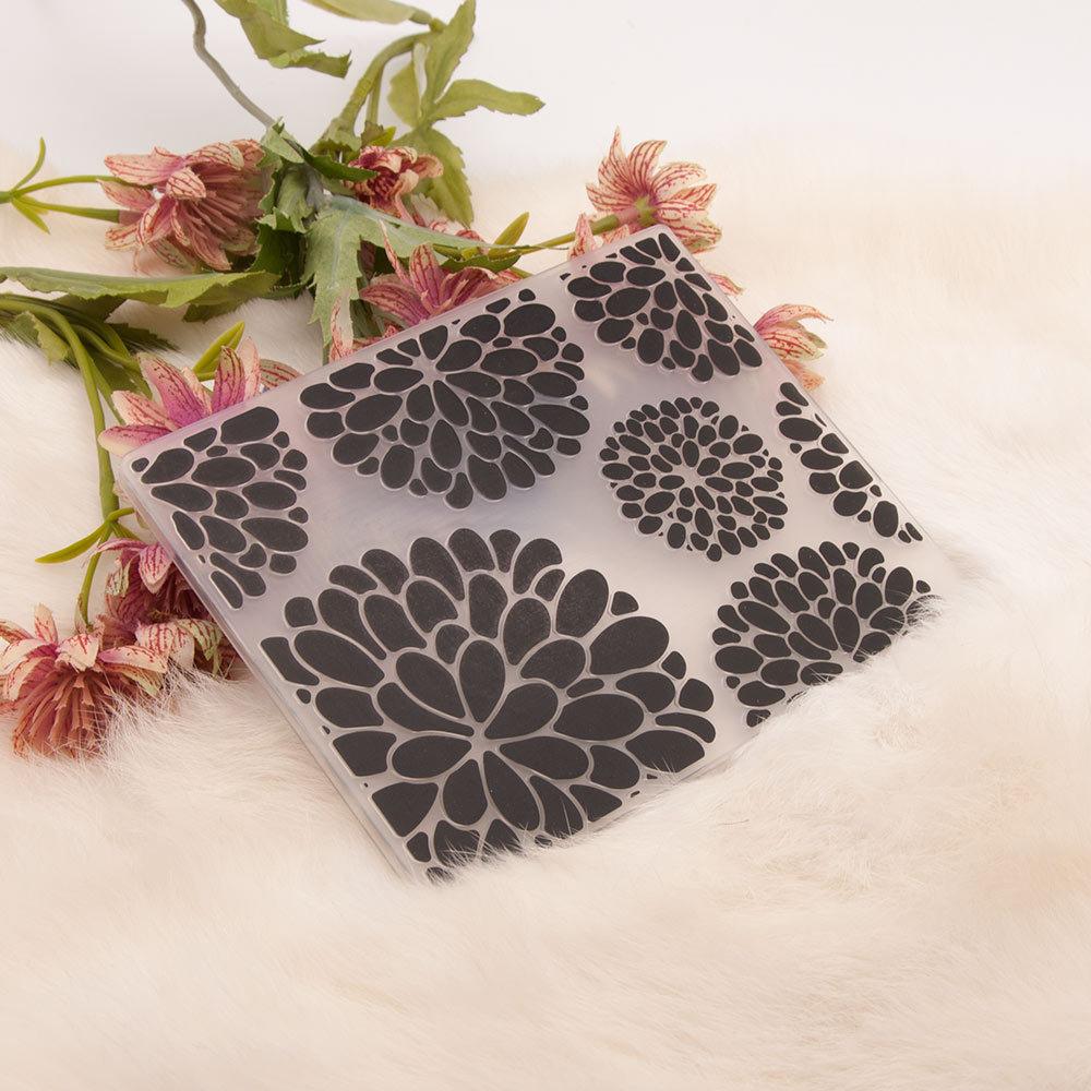 Flower Tree Folder Plastic Template Embossing Dies Stencil DIY Rectangle Frame Letter Net Grid