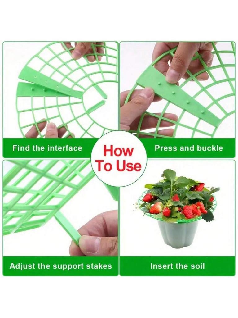 5/10 ks Podpěry pro jahody se 3 robustními podpěrnými nohami, které drží rostlinu a plody ve vzpřímené poloze, stojan pro pěstování zeleniny, zahradní nářadí
