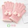 Plush Gloves for Cycling Warm and Plush Touch Screen Butterfly Knot Knitted Gloves for Women In Winter