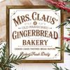 Mrs. Claus Gingerbread Bread Wood Wall Sign-Country Farmhouse Christmas Decoration, Vintage Kitchen Art, Classic Multi-Purpose