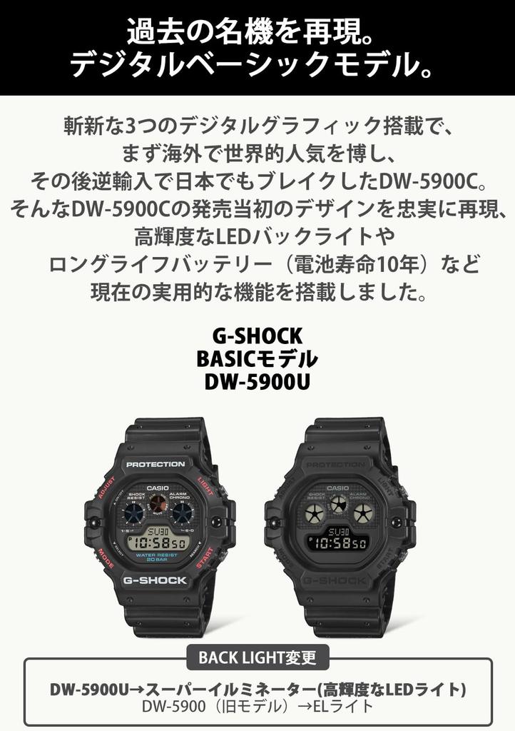 Pánské hodinky Casio Black G-Shock DW-5900U-1JF,