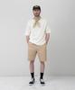 MANNERGRAM [Half Set Japanese Imported Fabric] Single-Pleat High-Density Cotton Half Pants Light Beige