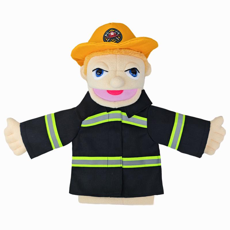 

Industry hand puppet plush toy doll firefighter hand puppet mouth will move children to accompany and soothe the doll 40cm（0.2kg）