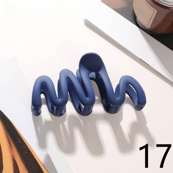 Fashion High Ponytail Hair Clip Pure Color ABS Shark Hair Claw Women Back Head Frosted Girl Hairpin Anti-sagging Hairstyle