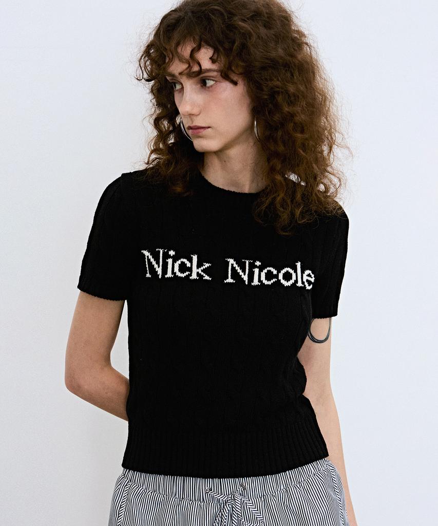 Nigaennikol Nick Nicole Cable Half Knit_Black