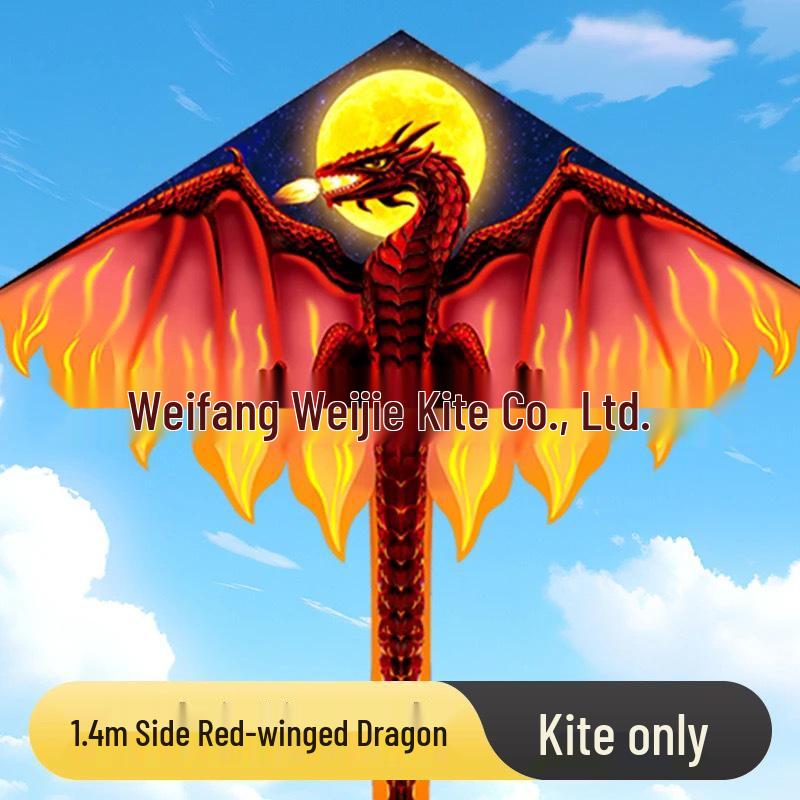 Weifang Pterodactyl Cartoon Kite for Kids - Easy to Fly in Light Breeze, Free Shipping