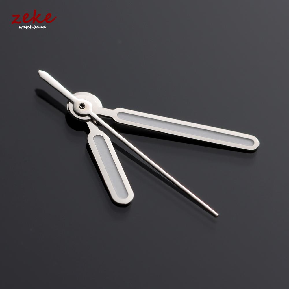 1/2/3/5pcs Silver Watch Hands Aiguille NH35 Hands Set Green Luminous for NH34 NH35 NH36 7S for Nautilus Hands Watches Pointers