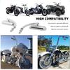 Chrome Oval Shape Motorcycle Mirrors,Upgrade Rearview Motorcycle Mirrors Compatible with Harley Road King Softail Street Glide Electra Dyna And More