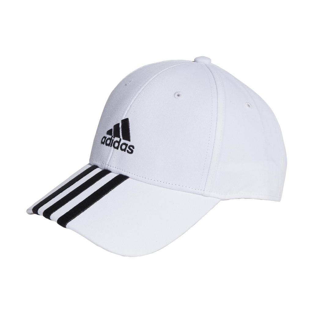Adidas Bavlněná keprová baseballová čepice DKH29 Dětská OSFZ 3 pruhy Pánská Bílá/Černá (II3509)