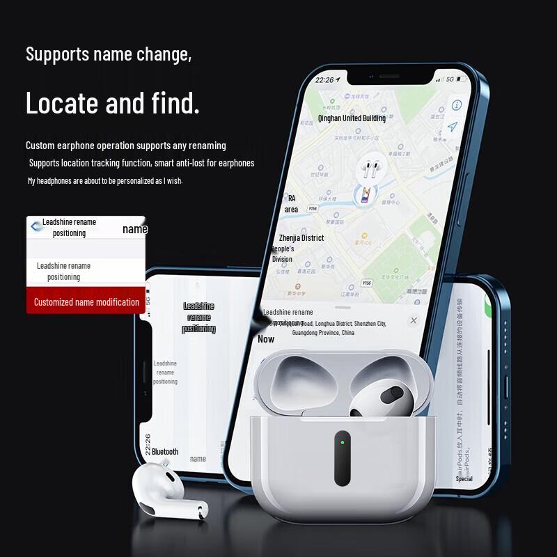 Fones de Ouvido Bluetooth Sem Fio com Cancelamento de Ruído Lingchen Air Plus3