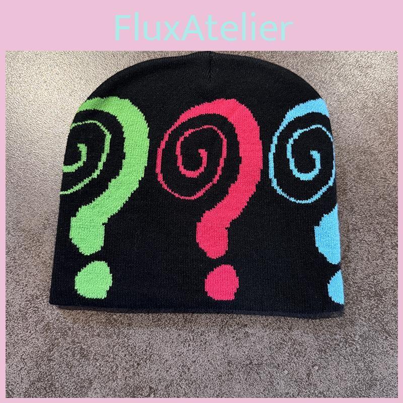 Colored Question Fashion Mark Pattern Neutral Casual Warm Knitted Hat For Autumn