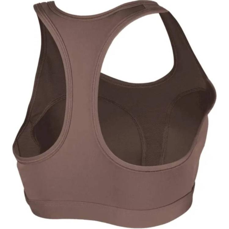 Nike As Wnk Swoosh Med Sport Bra Comfortable Soft Versatile Women Underwear Brown DX6822233