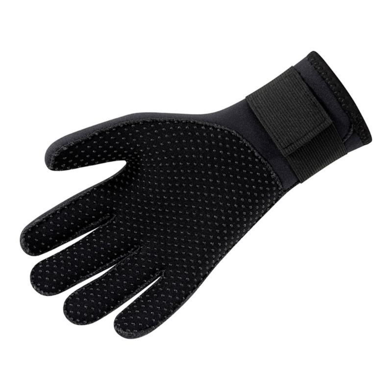 Wetsuit Winter Gloves with Adjustable Waist Strap for Scubas Diving Warm Water Gloves, 5mm Neoprene Five Finger Gloves