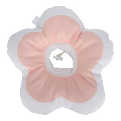 Çiçek Şeklinde Evcil Hayvan Yalama Önleyici Yaka Su Geçirmez Kedi Yara İyileştirici Elizabeth Çemberi(Pembe M)