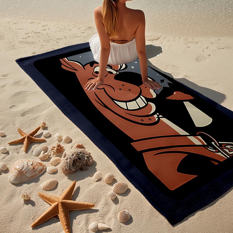 Scoo-dog Adventure Beach Towel, Super Soft Microfiber, Gift for Her/Him, Birthday, for Pool, Beach, Travel, Home Decor Fan gifts